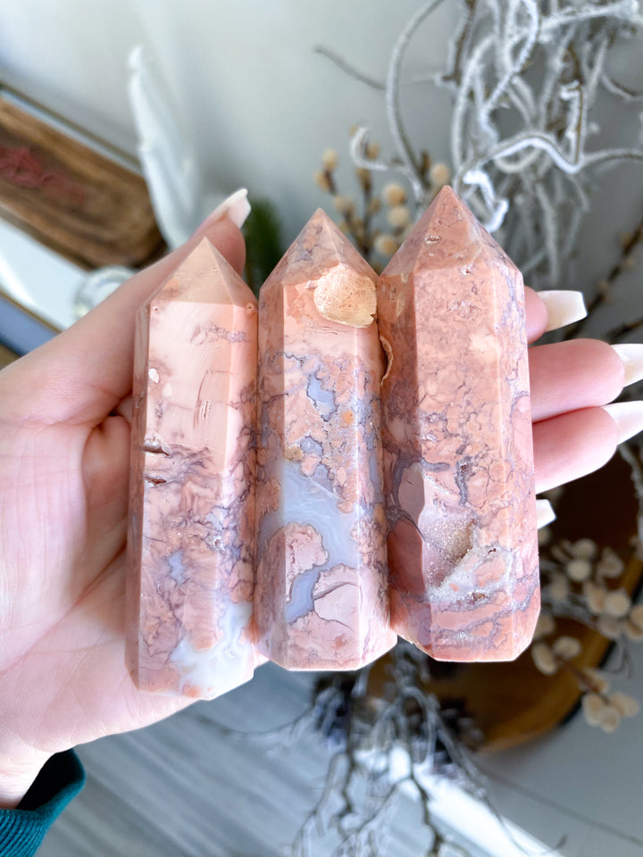 Cotton Candy Agate Towers 3" - Imperfect