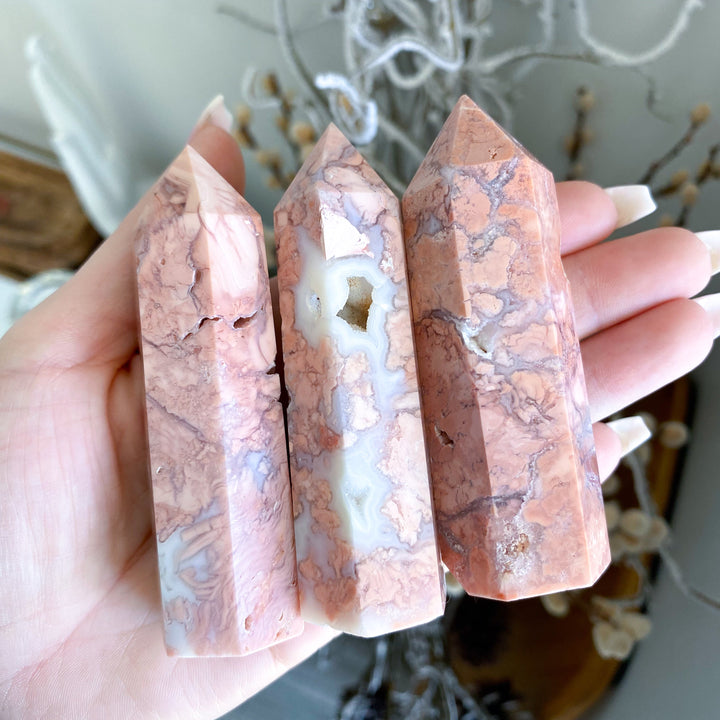Cotton Candy Agate Towers 3" - Imperfect