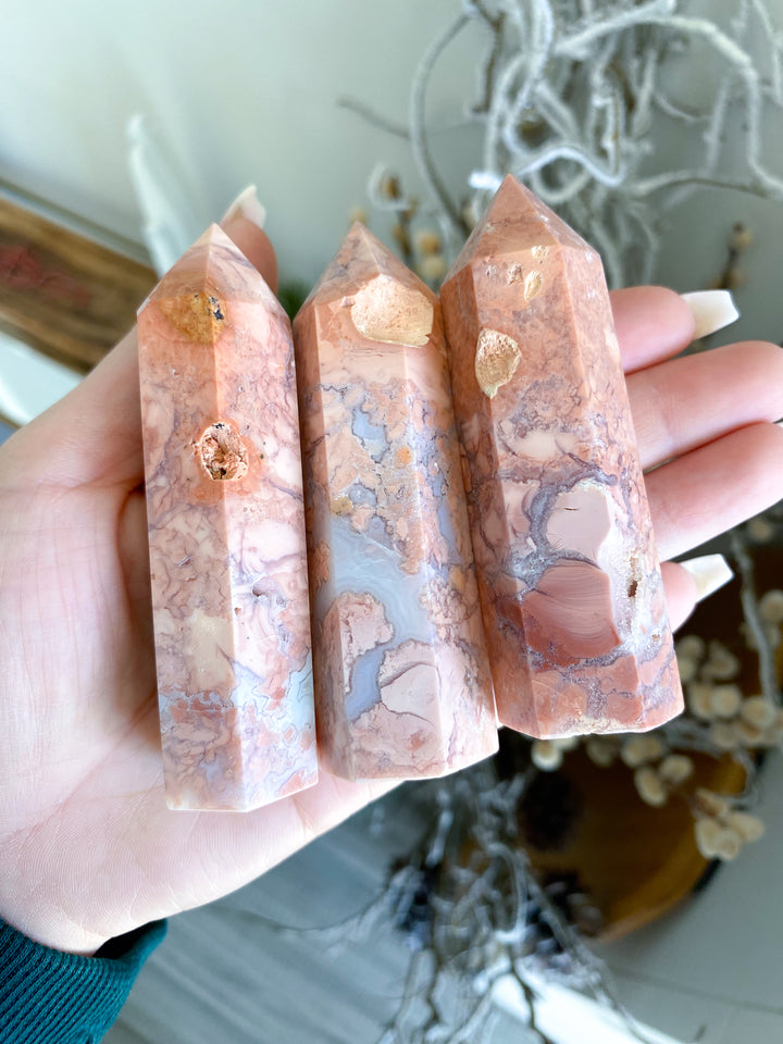 Cotton Candy Agate Towers 3" - Imperfect