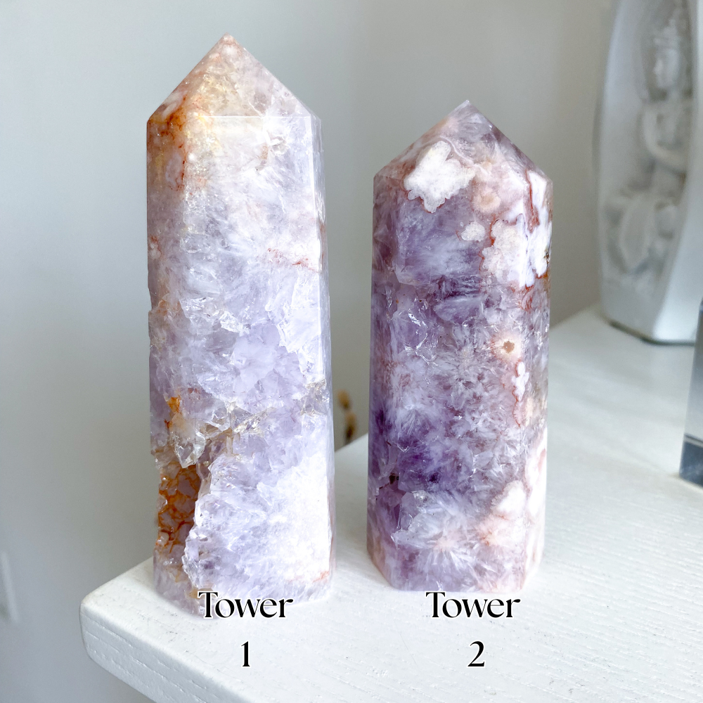 You Choose Amethyst & Flower Agate Tower