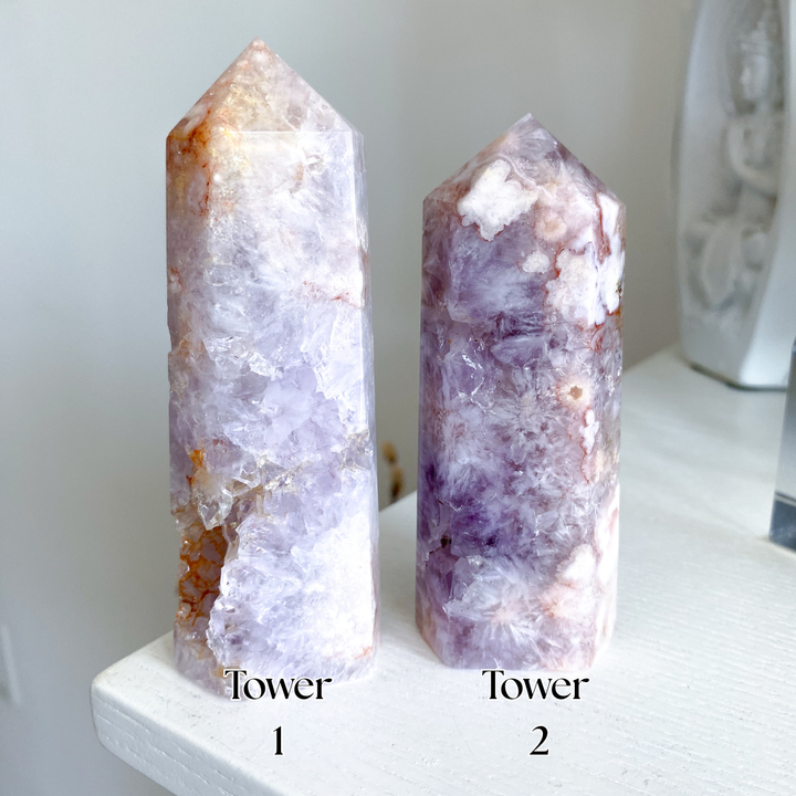 You Choose Amethyst & Flower Agate Tower