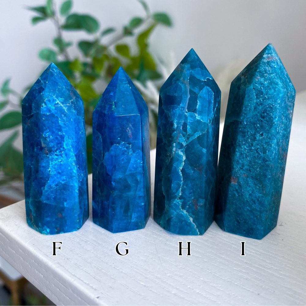 Small Blue Apatite Tower 2" - Your Choice
