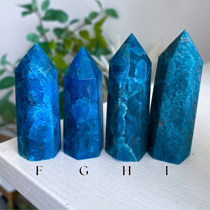 Small Blue Apatite Tower 2" - Your Choice