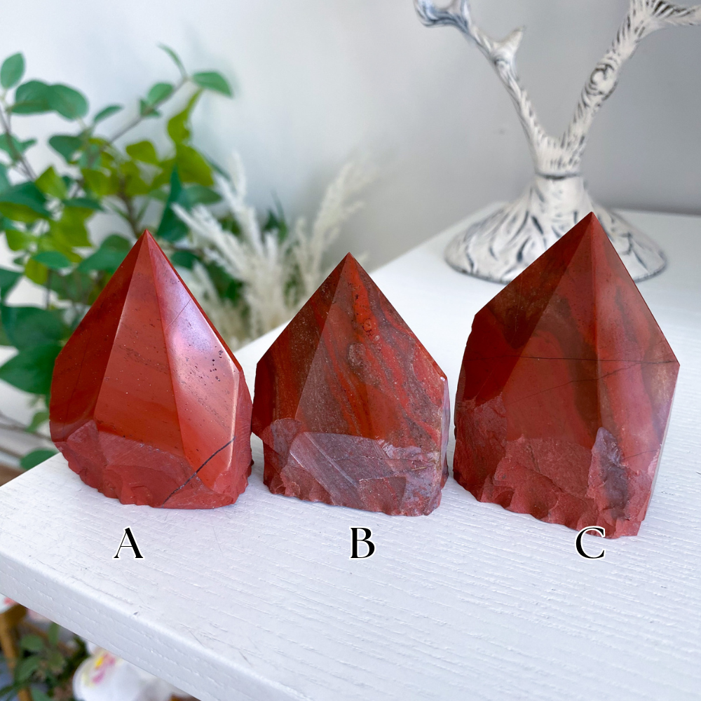 Red Jasper Top Polish Point - Your Choice