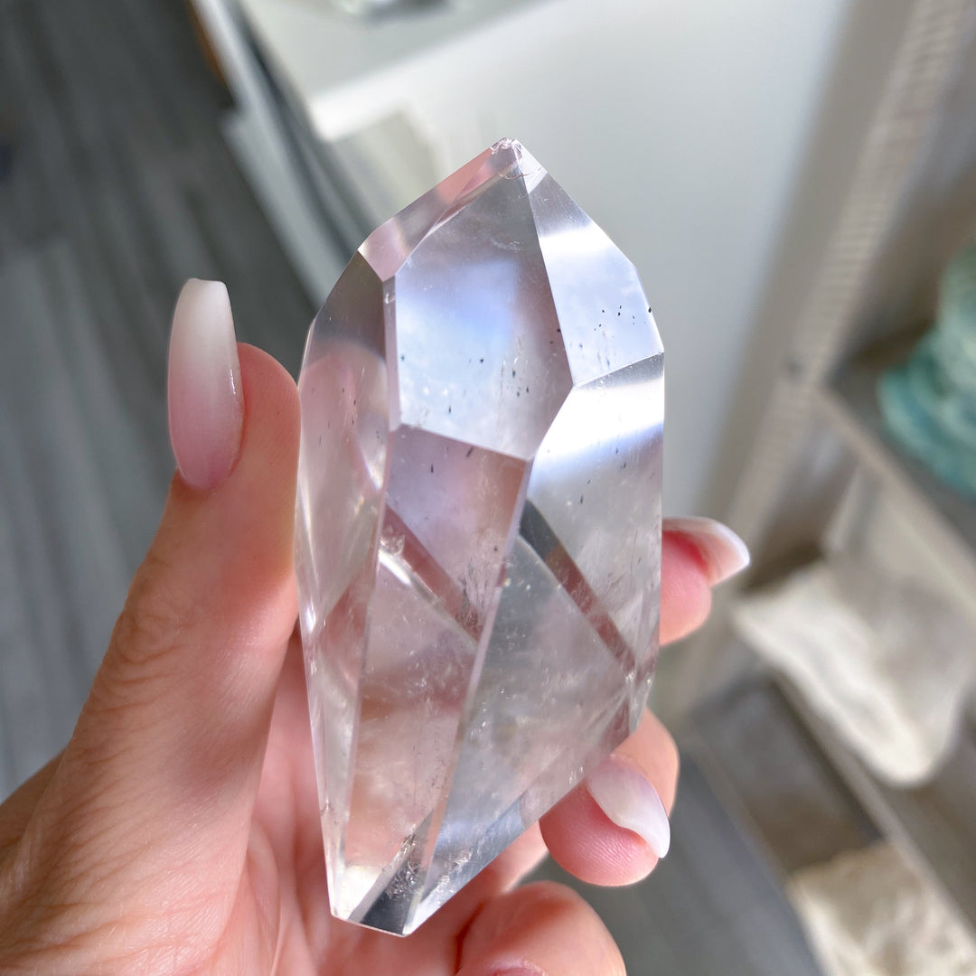 Faceted Clear Quartz Freeform