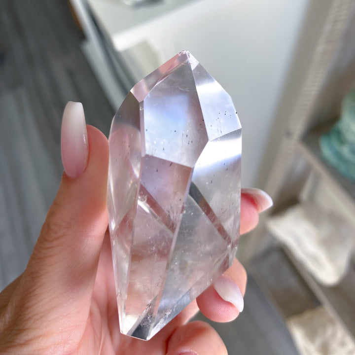 Faceted Clear Quartz Freeform