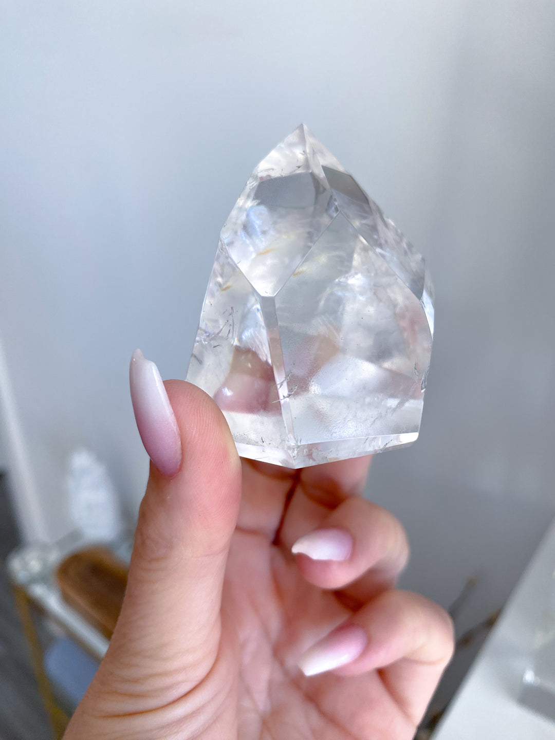Faceted Clear Quartz Freeform