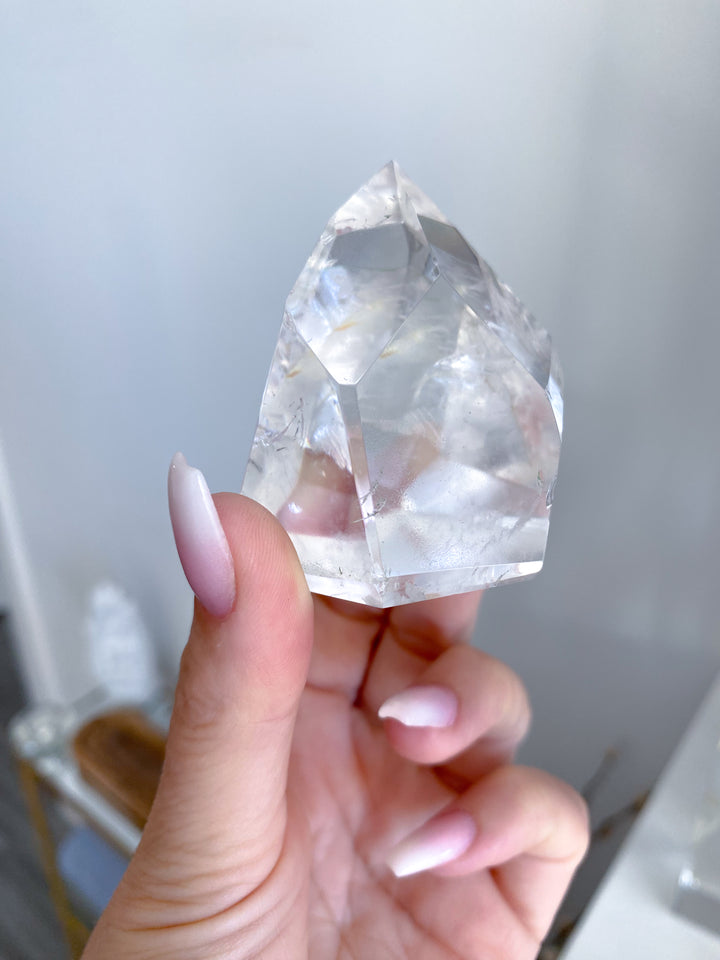 Faceted Clear Quartz Freeform