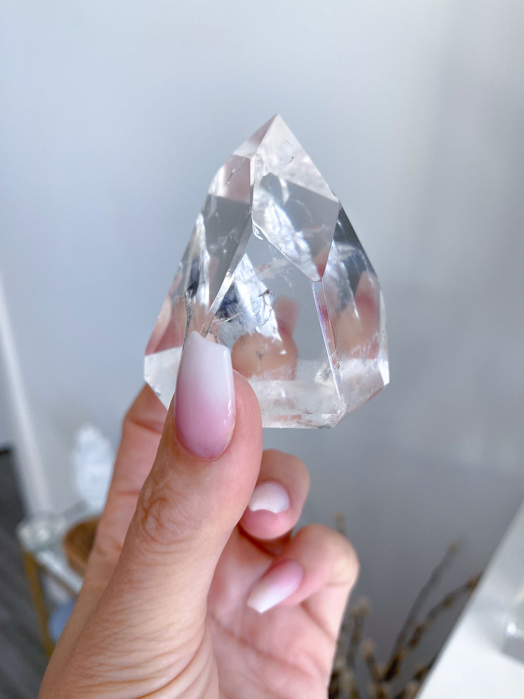 Faceted Clear Quartz Freeform