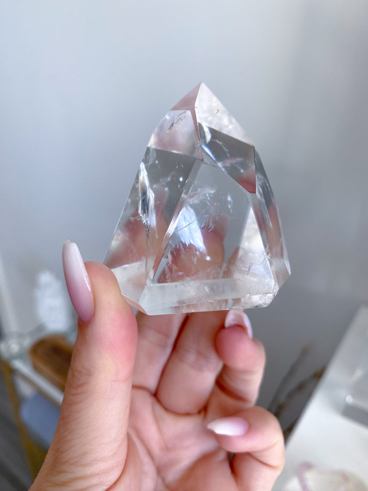 Faceted Clear Quartz Freeform