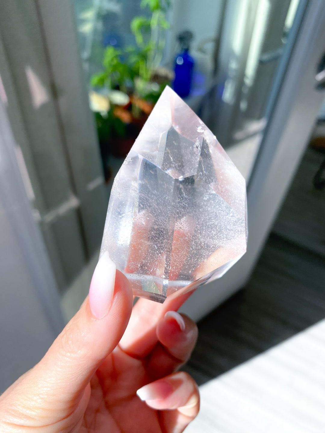 Faceted Clear Quartz Freeform