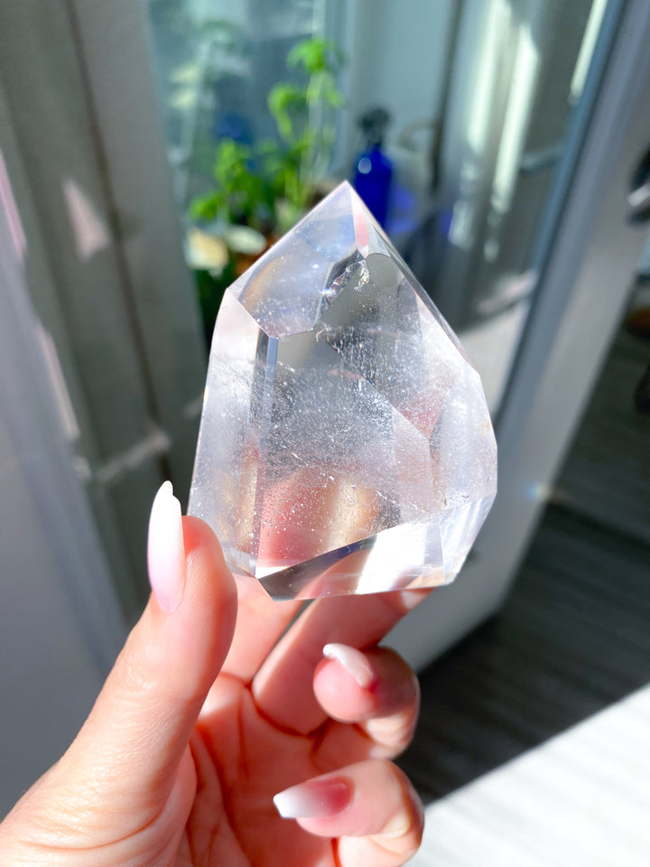 Faceted Clear Quartz Freeform