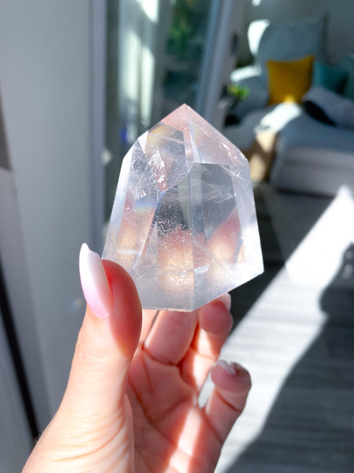 Faceted Clear Quartz Freeform