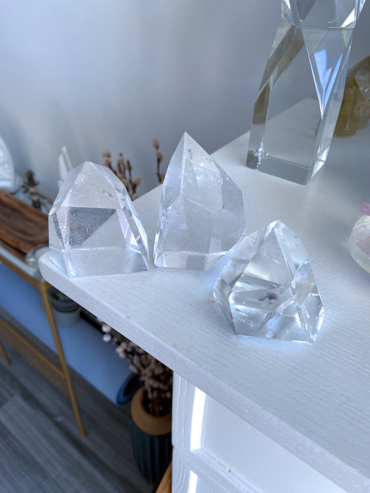 Faceted Clear Quartz Freeform