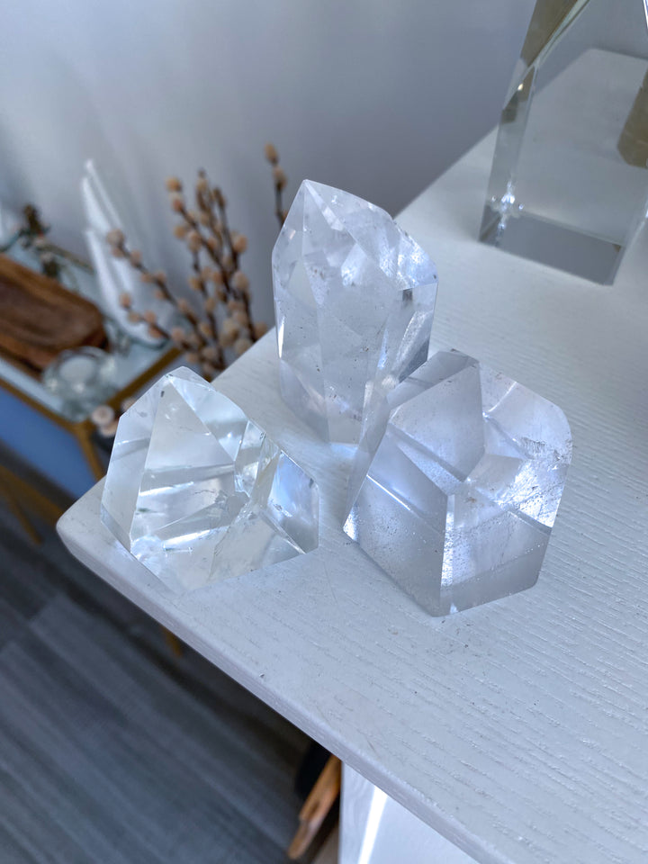 Faceted Clear Quartz Freeform