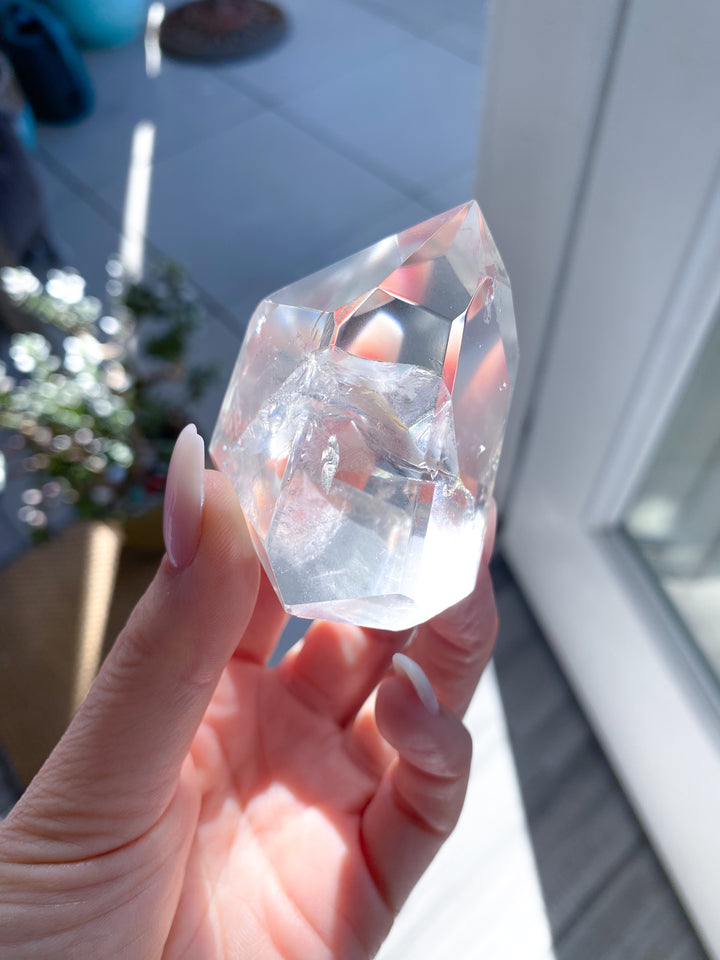 Faceted Clear Quartz Freeform