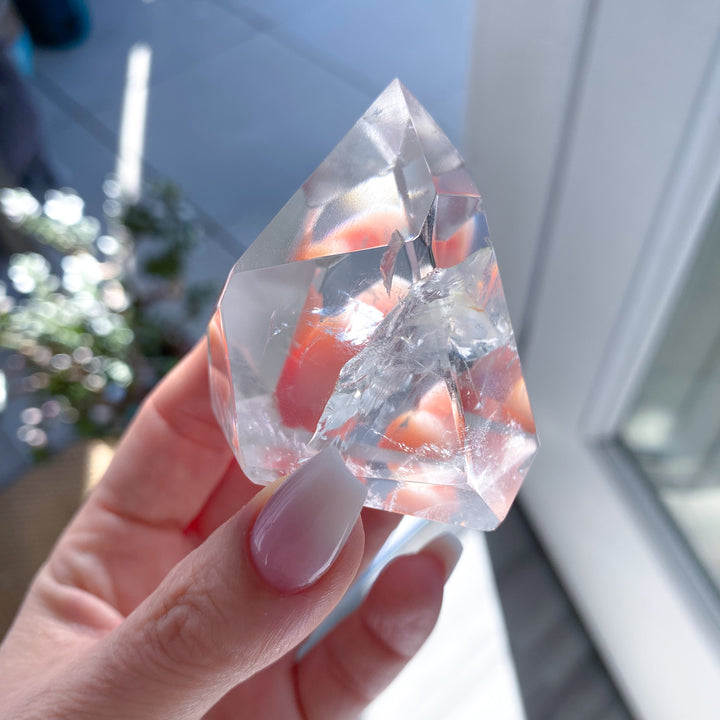 Faceted Clear Quartz Freeform