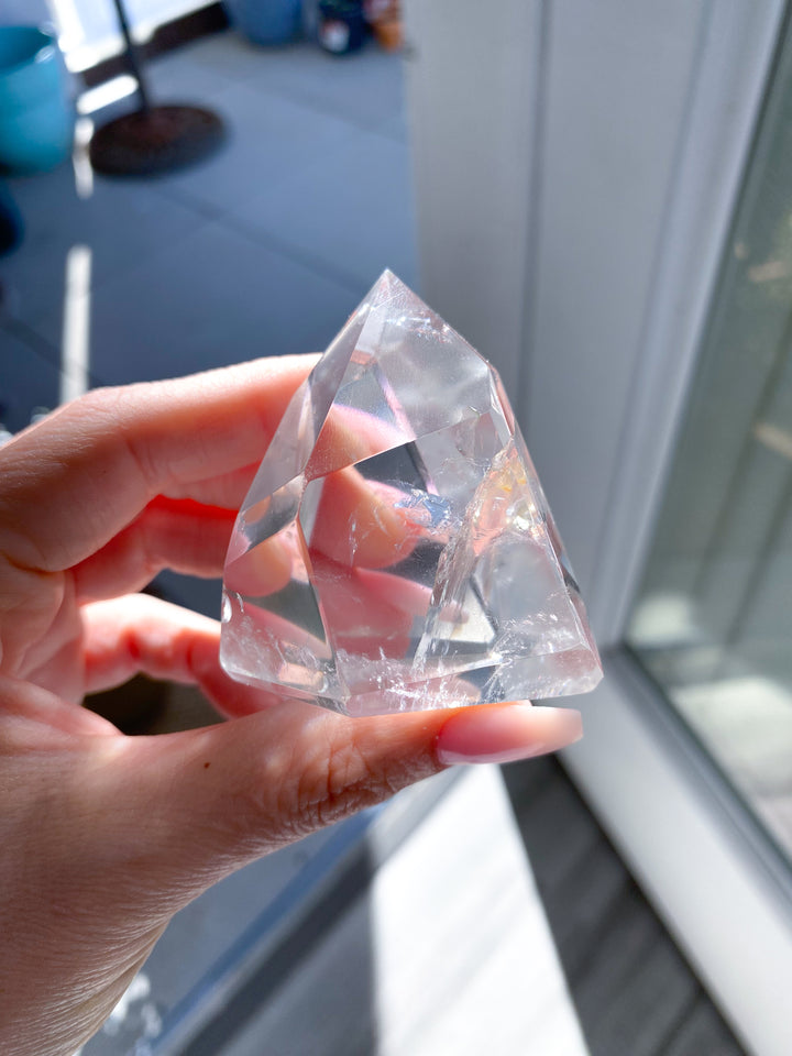 Faceted Clear Quartz Freeform