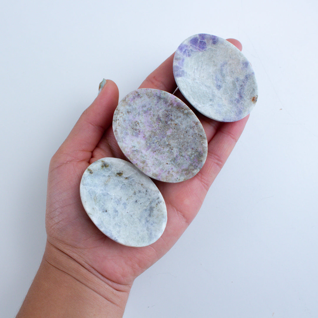 Large Hackmanite Worry Stone (UV Reactive)
