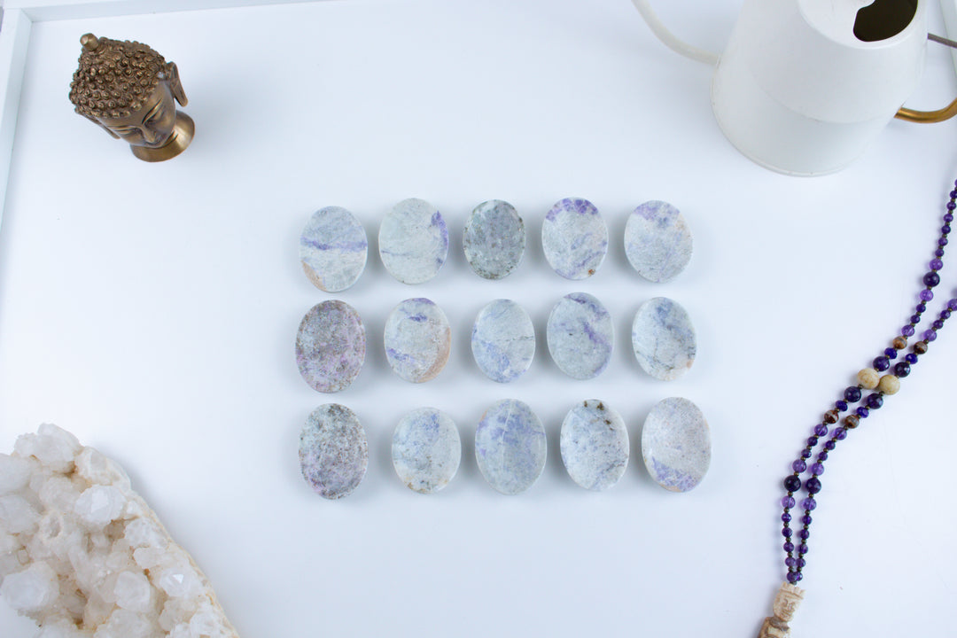 Large Hackmanite Worry Stone (UV Reactive)