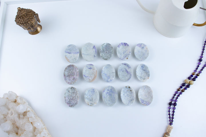 Large Hackmanite Worry Stone (UV Reactive)