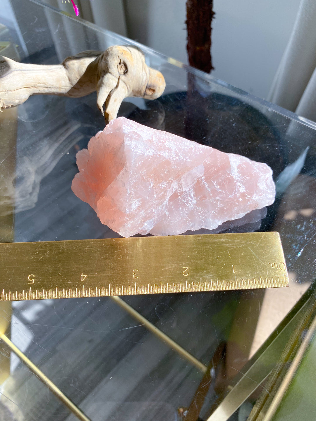 Rose Quartz Raw Chunk - Free Standing