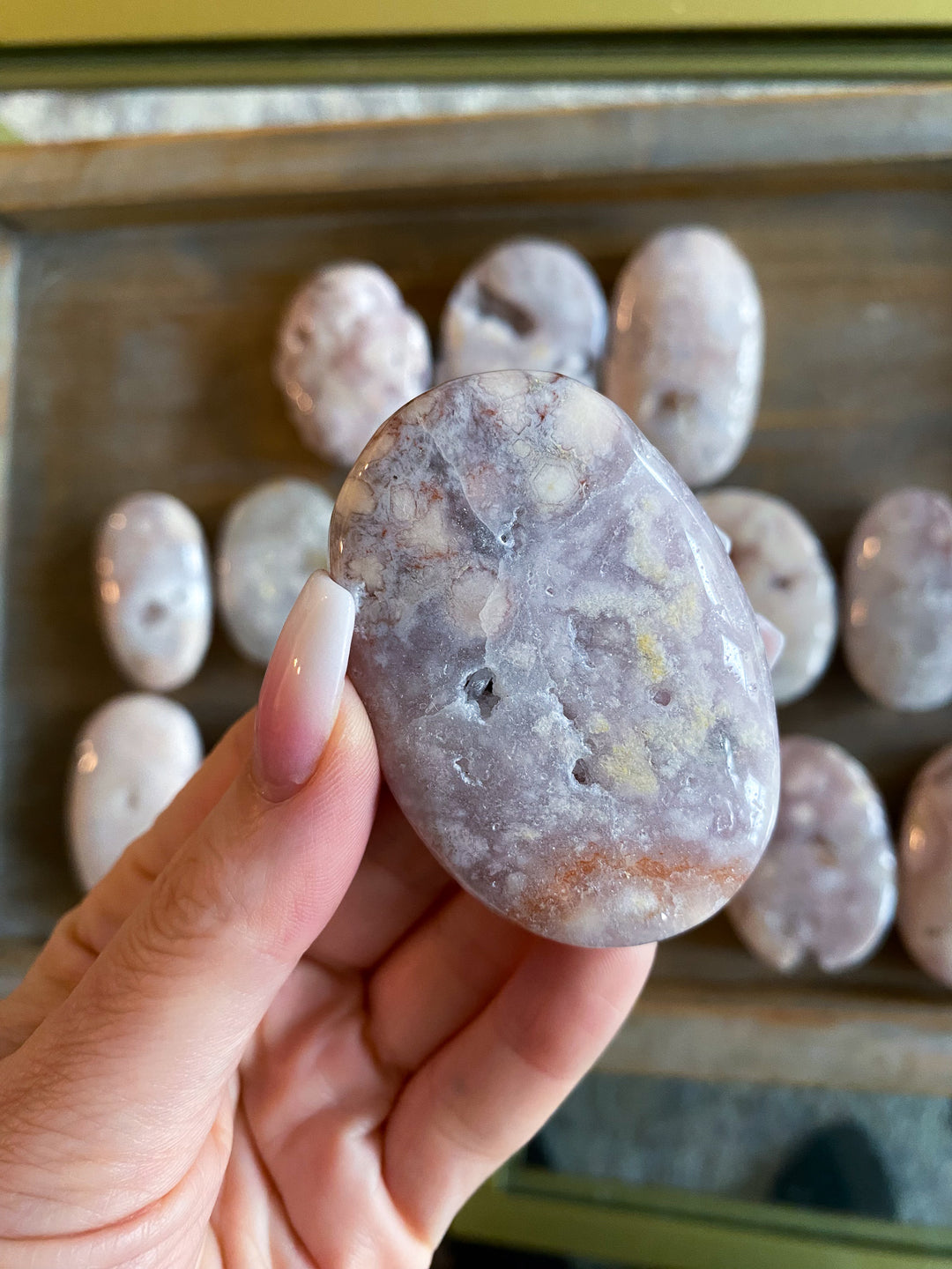 Pink Amethyst Palm Stone - You Choose