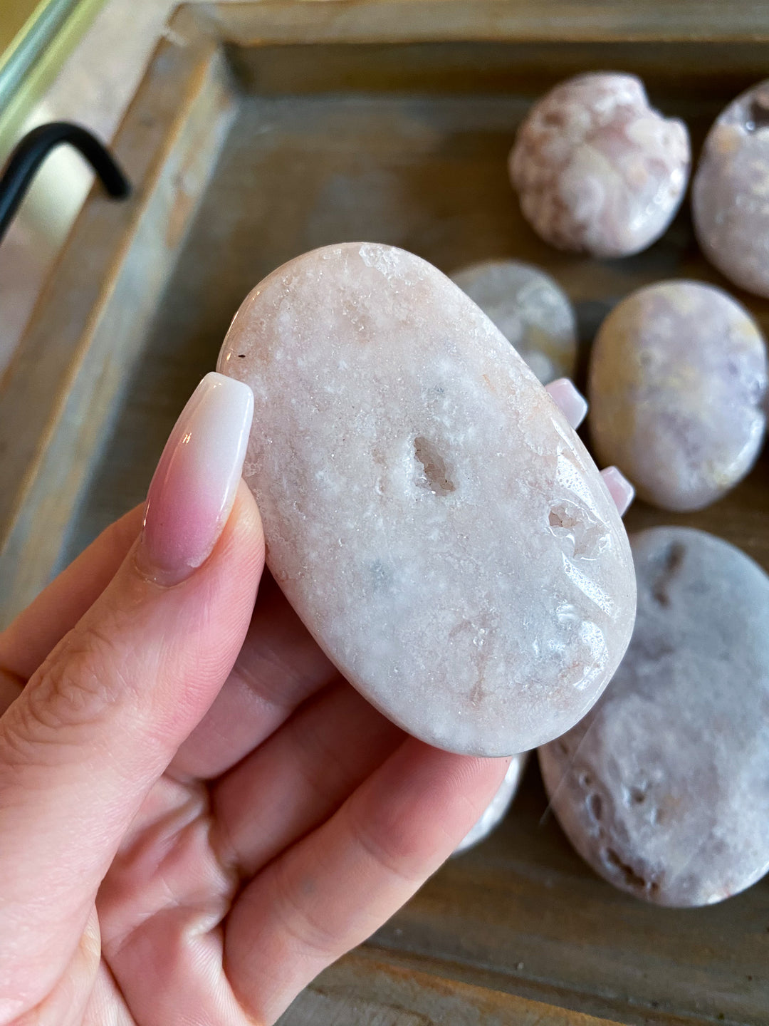 Pink Amethyst Palm Stone - You Choose