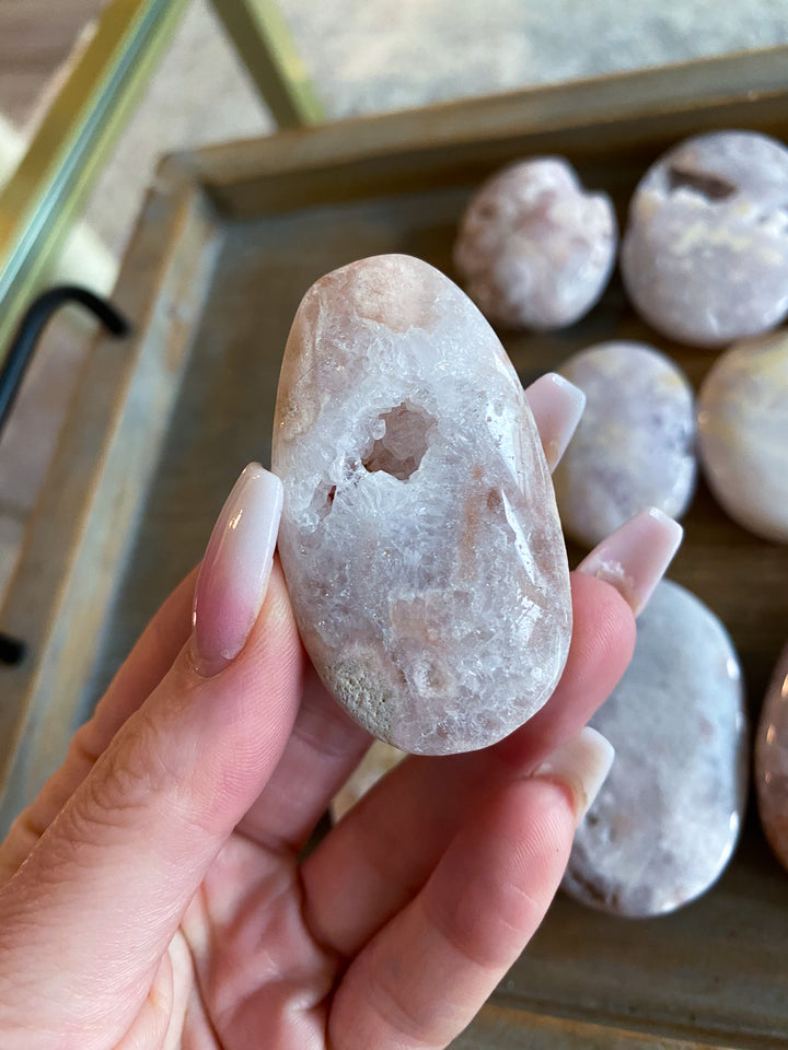 Pink Amethyst Palm Stone - You Choose