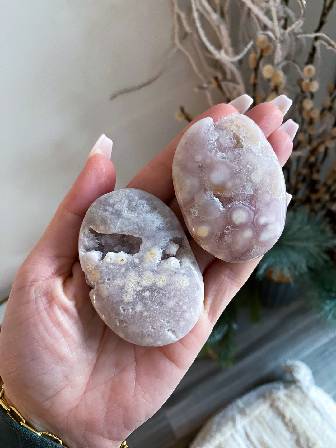 Pink Amethyst Palm Stone - You Choose