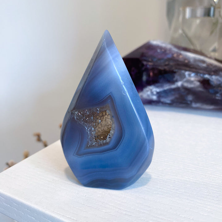 Unique Gray Agate Flame #3
