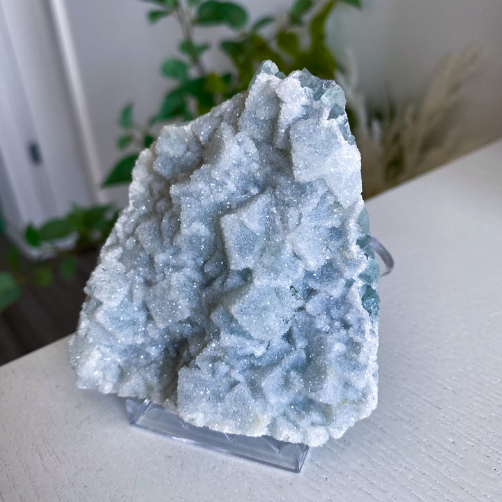 Light Aqua Green Sugar Fluorite Statement Piece 