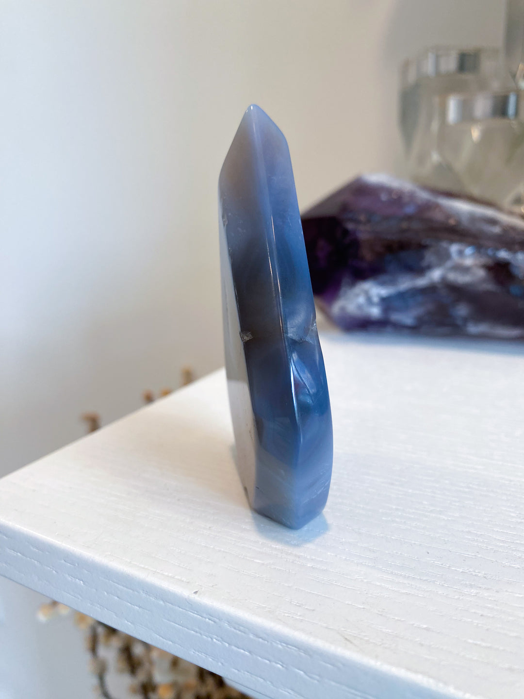 Unique Gray Agate Flame #3