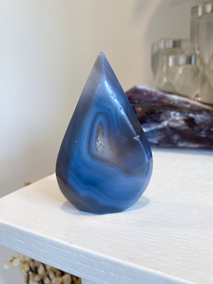 Unique Gray Agate Flame #3