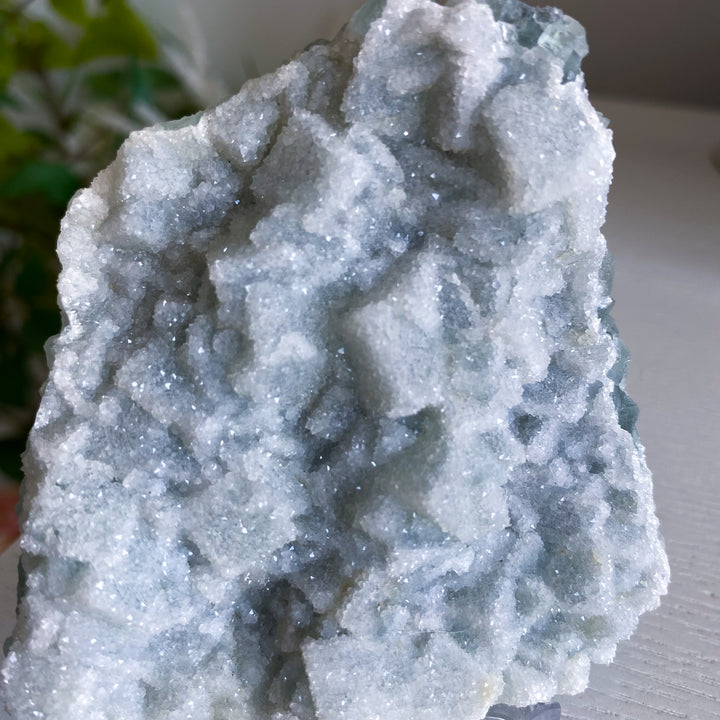 Light Aqua Green Sugar Fluorite Statement Piece 