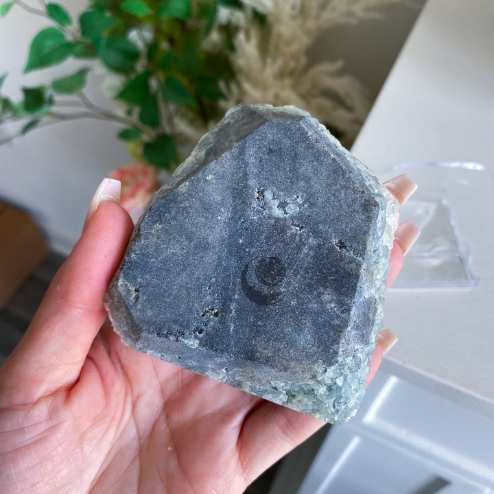 Light Aqua Green Sugar Fluorite Statement Piece 