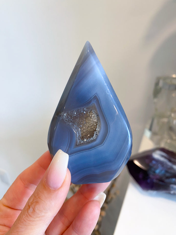 Unique Gray Agate Flame #3