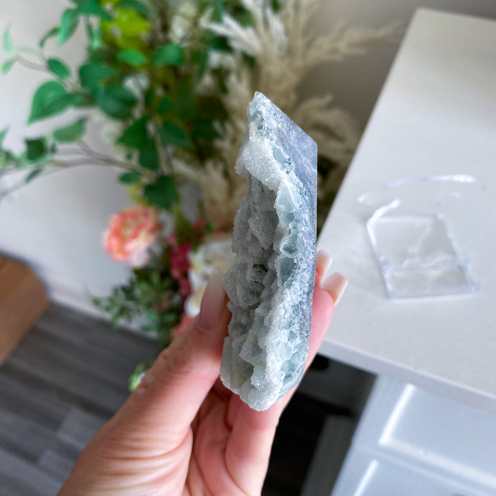 Light Aqua Green Sugar Fluorite Statement Piece 