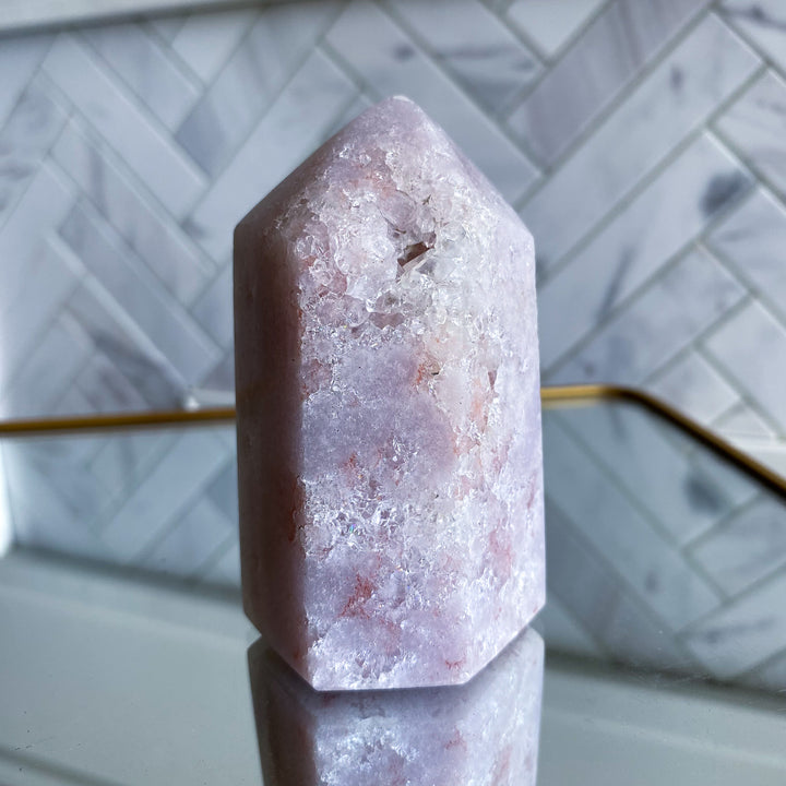 Chunky Shimmering Pink Amethyst Tower 
