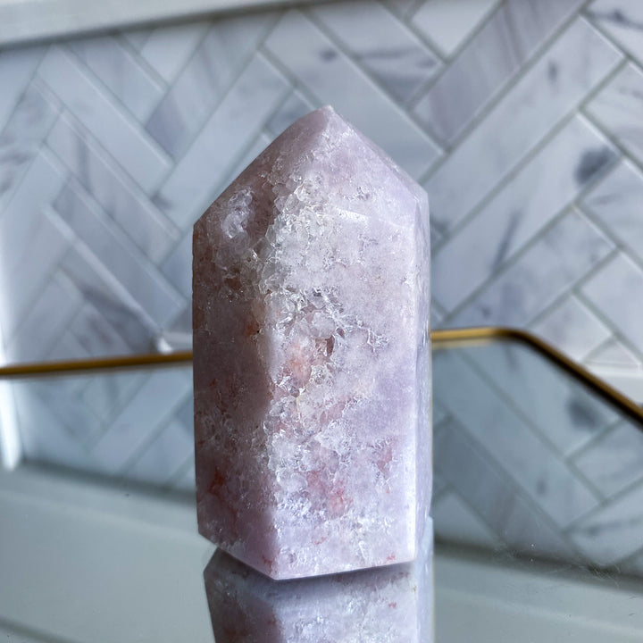 Chunky Shimmering Pink Amethyst Tower 