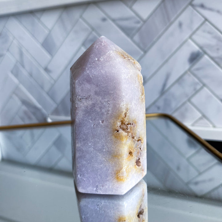 Chunky Shimmering Pink Amethyst Tower 
