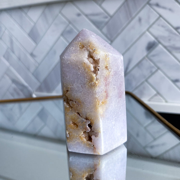 Chunky Shimmering Pink Amethyst Tower 