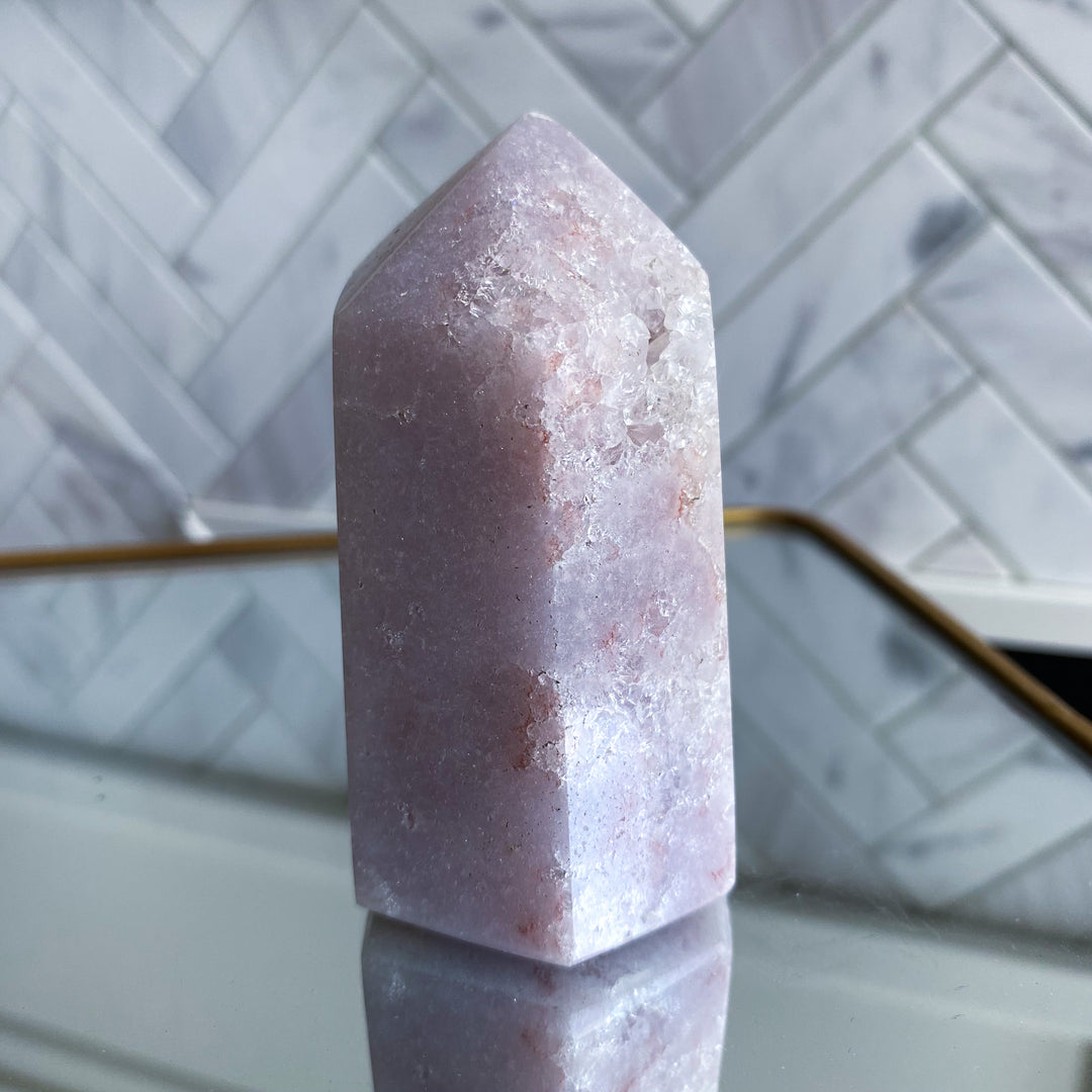 Chunky Shimmering Pink Amethyst Tower 