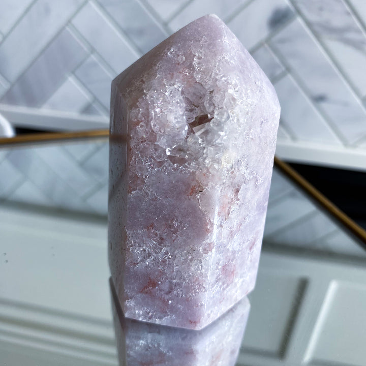 Chunky Shimmering Pink Amethyst Tower 