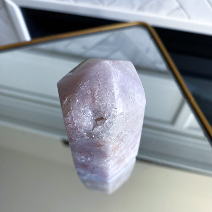 Chunky Shimmering Pink Amethyst Tower 