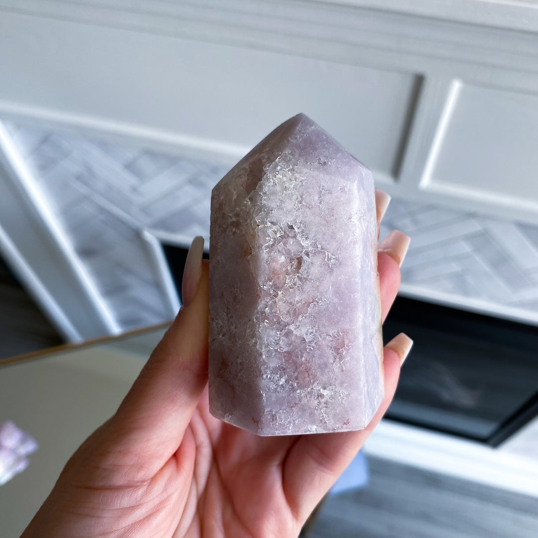 Chunky Shimmering Pink Amethyst Tower 