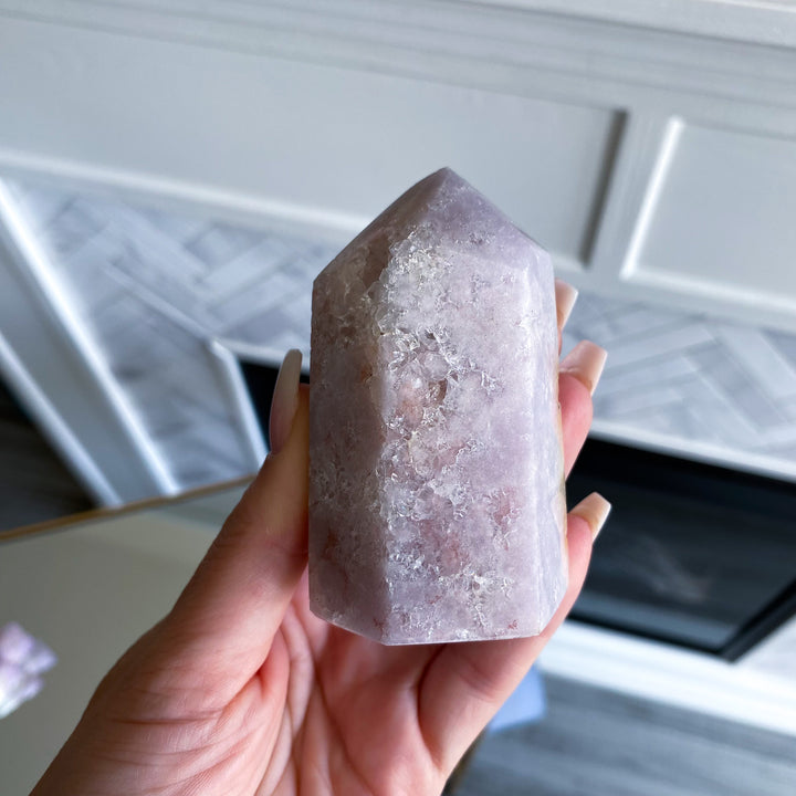 Chunky Shimmering Pink Amethyst Tower 