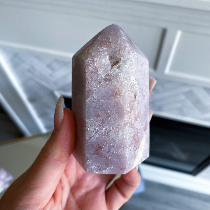 Chunky Shimmering Pink Amethyst Tower 
