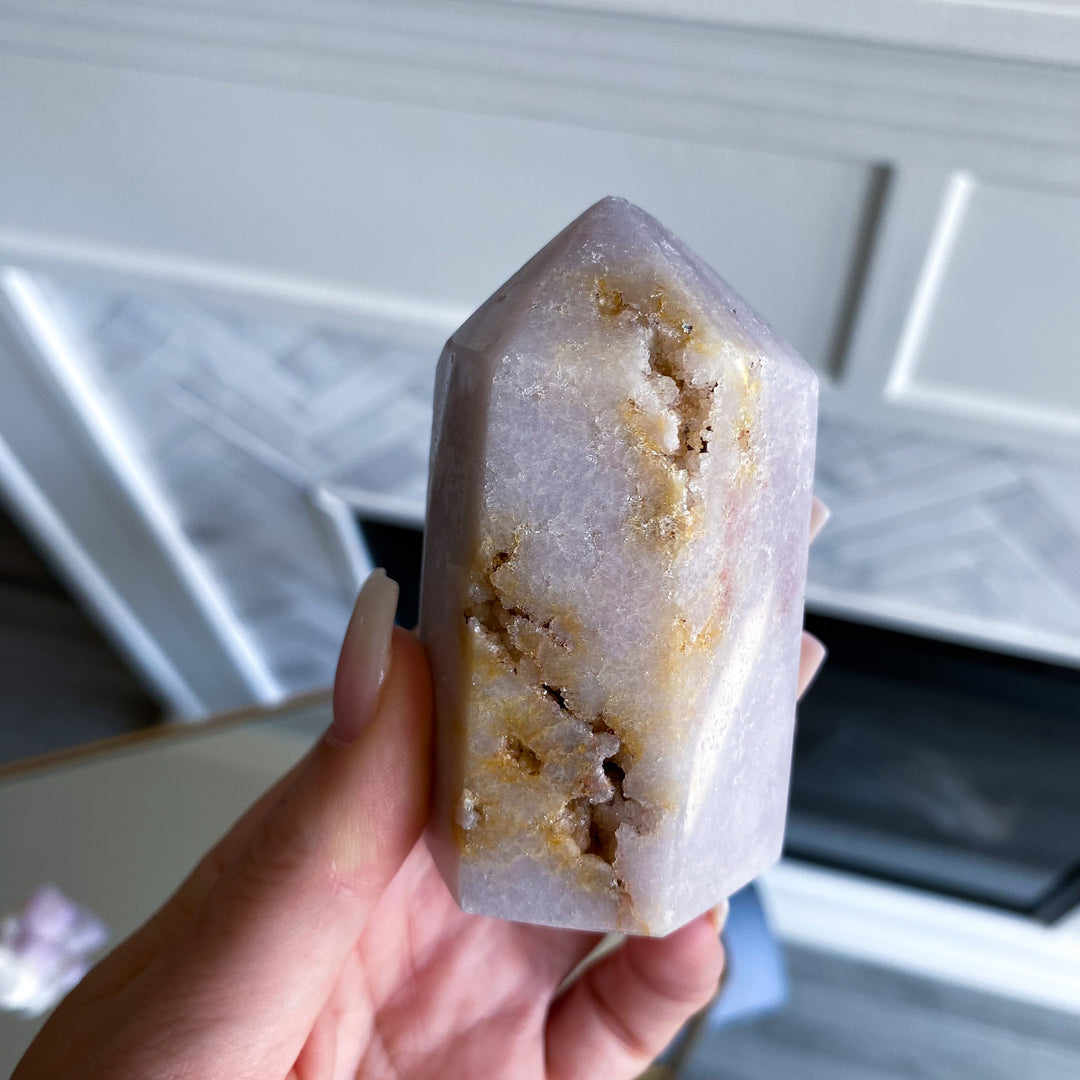 Chunky Shimmering Pink Amethyst Tower 