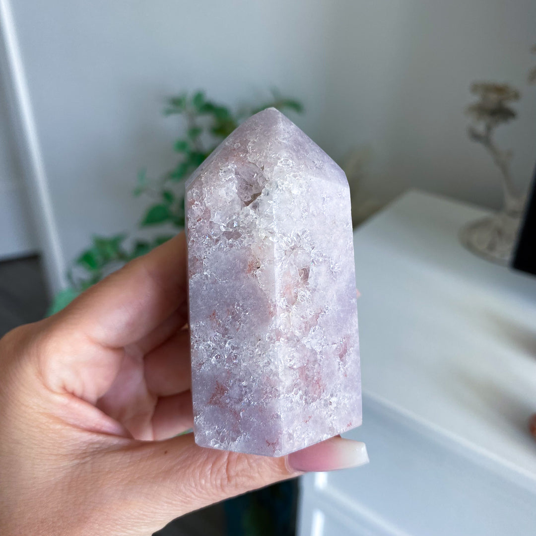 Chunky Shimmering Pink Amethyst Tower 
